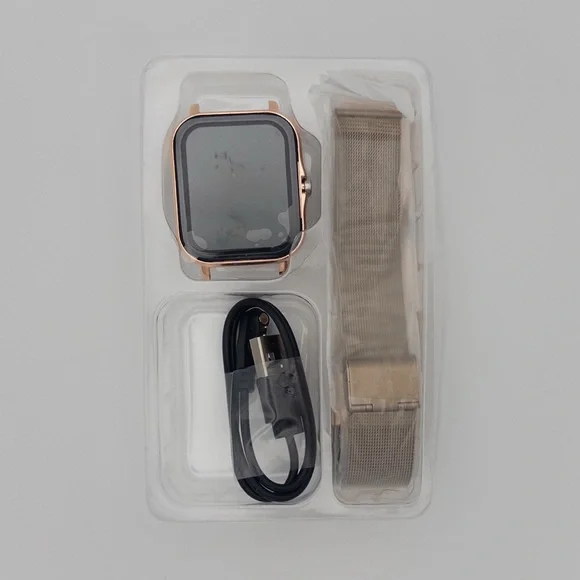 New Smartwatch Rose Gold Gold Black Fitness Tracker Watch - Picture 12 of 13